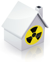 Radon kan leta sig upp från krypgrund till övriga huset