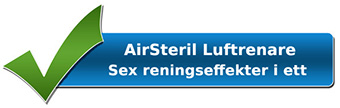 AirSteril luftrenare fungerar genom sex olika reningseffekter