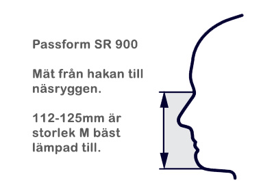 Andningsmask halvmask SR 900 storlek M